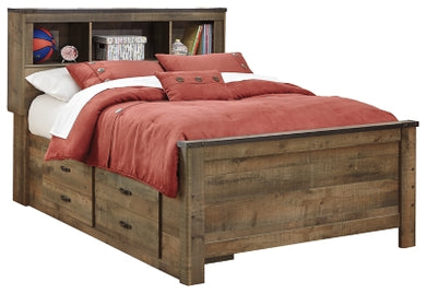 Trinell Full Panel Bed with 2 Storage Drawers