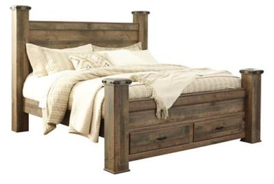 Trinell King Poster Bed with 2 Storage Drawers