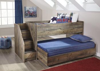 Trinell Twin Loft Caster Bed