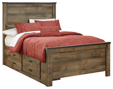 Trinell Full Panel Bed with 2 Storage Drawers