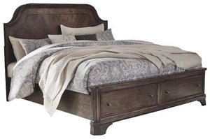 Adinton King Panel Bed with 2 Storage Drawers