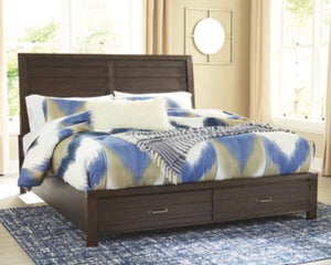 Darbry California King Panel Bed with 2 Storage Drawers