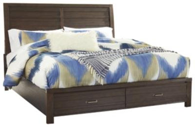 Darbry California King Panel Bed with 2 Storage Drawers