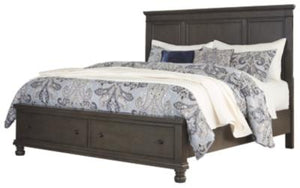 Devensted Queen Panel Bed with 2 Storage Drawers