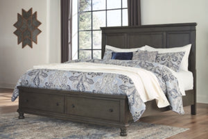 Devensted King Panel Bed with 2 Storage Drawers