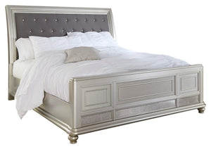 Coralayne King Upholstered Sleigh Bed