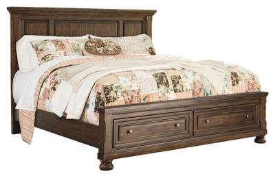 Flynnter Queen Panel Bed with 2 Storage Drawers