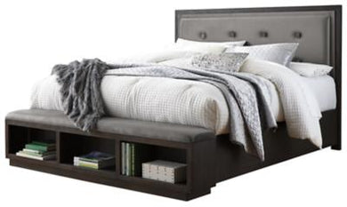 Hyndell California King Upholstered Panel Bed with Storage