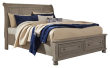 Load image into Gallery viewer, Lettner King Sleigh Bed with 2 Storage Drawers