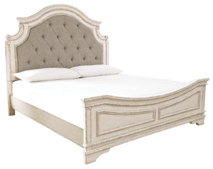 Realyn California King Upholstered Panel Bed