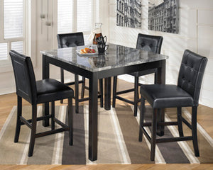 Maysville Counter Height Dining Room Table and Bar Stools Set of 5