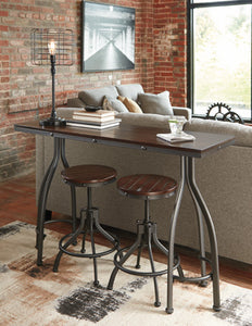 Odium Counter Height Dining Room Table and Bar Stools Set of 3