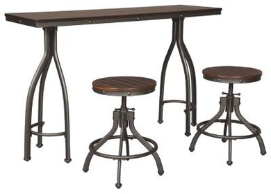 Odium Counter Height Dining Room Table and Bar Stools Set of 3