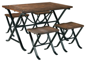 Freimore Dining Room Table and Stools Set of 5