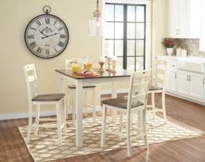 Woodanville Counter Height Dining Room Table and Bar Stools Set of 5