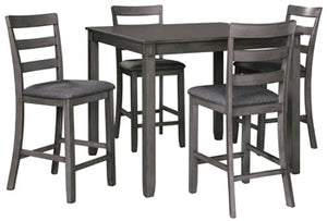 Bridson Counter Height Dining Room Table and Bar Stools Set of 5
