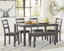 Load image into Gallery viewer, Bridson Dining Room Table and Chairs with Bench Set of 6