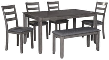 Load image into Gallery viewer, Bridson Dining Room Table and Chairs with Bench Set of 6