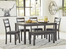 Load image into Gallery viewer, Bridson Dining Room Table and Chairs with Bench Set of 6