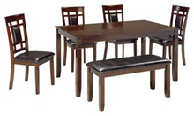 Load image into Gallery viewer, Bennox Dining Room Table and Chairs with Bench Set of 6