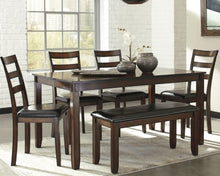 Load image into Gallery viewer, Coviar Dining Room Table and Chairs with Bench Set of 6