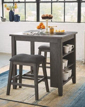 Load image into Gallery viewer, Caitbrook Counter Height Dining Room Table and Bar Stools Set of 3