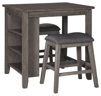 Caitbrook Counter Height Dining Room Table and Bar Stools Set of 3