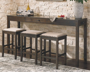 Rokane Counter Height Dining Room Table and Bar Stools Set of 4