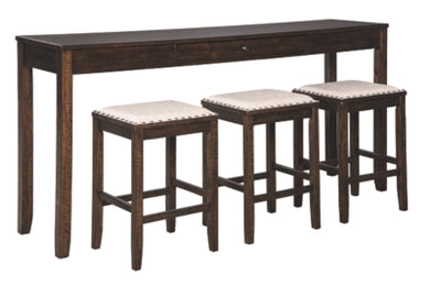 Rokane Counter Height Dining Room Table and Bar Stools Set of 4