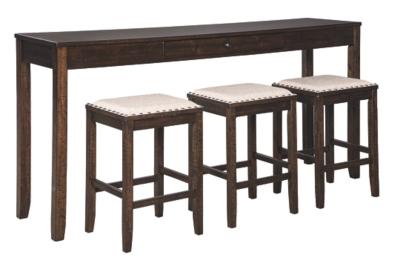 Rokane Counter Height Dining Room Table and Bar Stools Set of 4