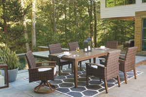 Paradise Trail Dining Table with Umbrella Option