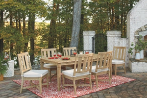 Clare View Dining Table with Umbrella Option