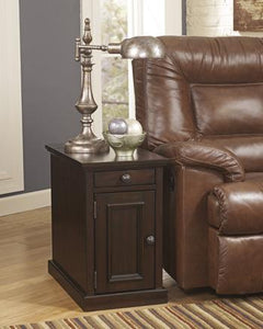 Laflorn Chairside End Table with USB Ports Outlets