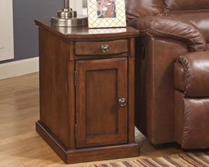 Laflorn Chairside End Table with USB Ports Outlets