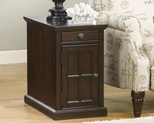 Laflorn Chairside End Table with USB Ports Outlets