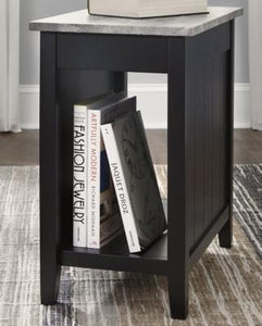 Diamenton Chairside End Table with USB Ports Outlets