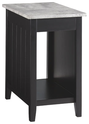 Diamenton Chairside End Table with USB Ports  Outlets