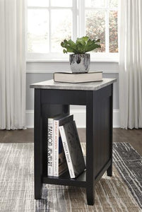 Diamenton Chairside End Table with USB Ports Outlets