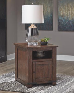 Budmore End Table with USB Ports  Outlets