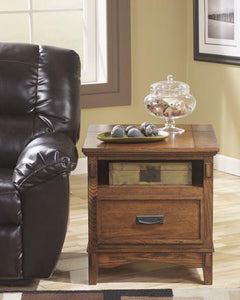 Cross Island Island End Table with Power Outlets