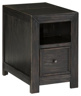 Gavelston Chairside End Table with USB Ports  Outlets