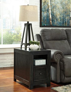 Gavelston Chairside End Table with USB Ports  Outlets