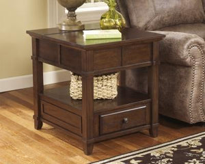 Gately End Table with Storage  Power Outlets