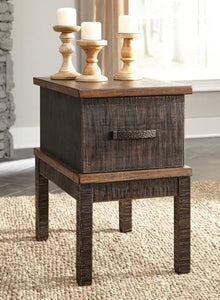 Stanah Chairside End Table with USB Ports  Outlets