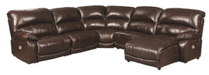 Hallstrung 5Piece Reclining Sectional with Chaise and Power