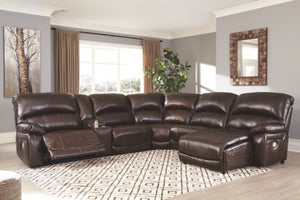 Hallstrung 6Piece Reclining Sectional with Chaise and Power