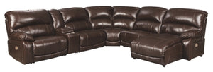 Hallstrung 6Piece Reclining Sectional with Chaise and Power