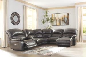 Hallstrung 6Piece Reclining Sectional with Chaise and Power