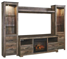 Load image into Gallery viewer, Trinell 4Piece Entertainment Center with Electric Fireplace