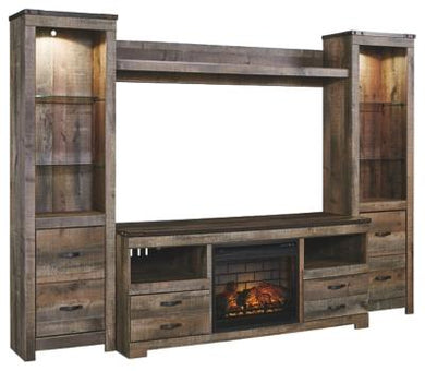 Trinell 4Piece Entertainment Center with Electric Fireplace